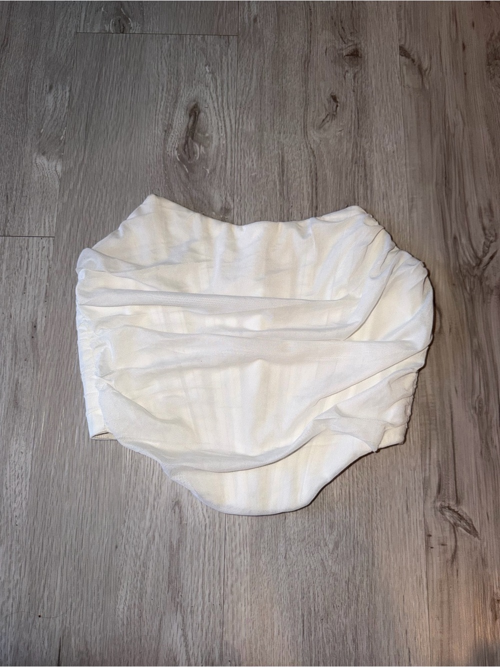 White Ruched Crop Top - Sleek Women's Summer Staple
